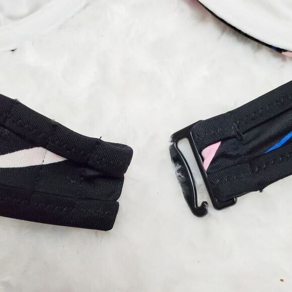 PINK Floral Swimsuit Bikini Top Black Pink Size Medium - Picture 5 of 7